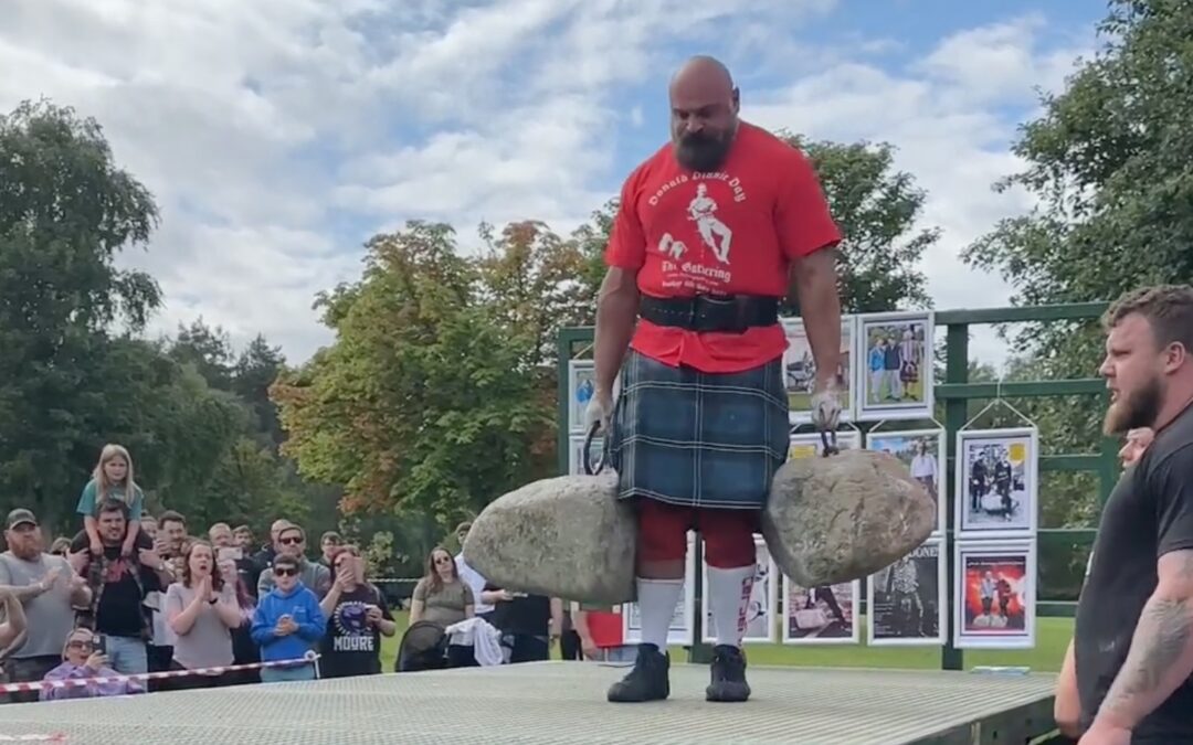 Laurence Shahlaei Sets Dinnie Stone Carry World Record of 22 Feet, 4 Inches – Breaking Muscle
